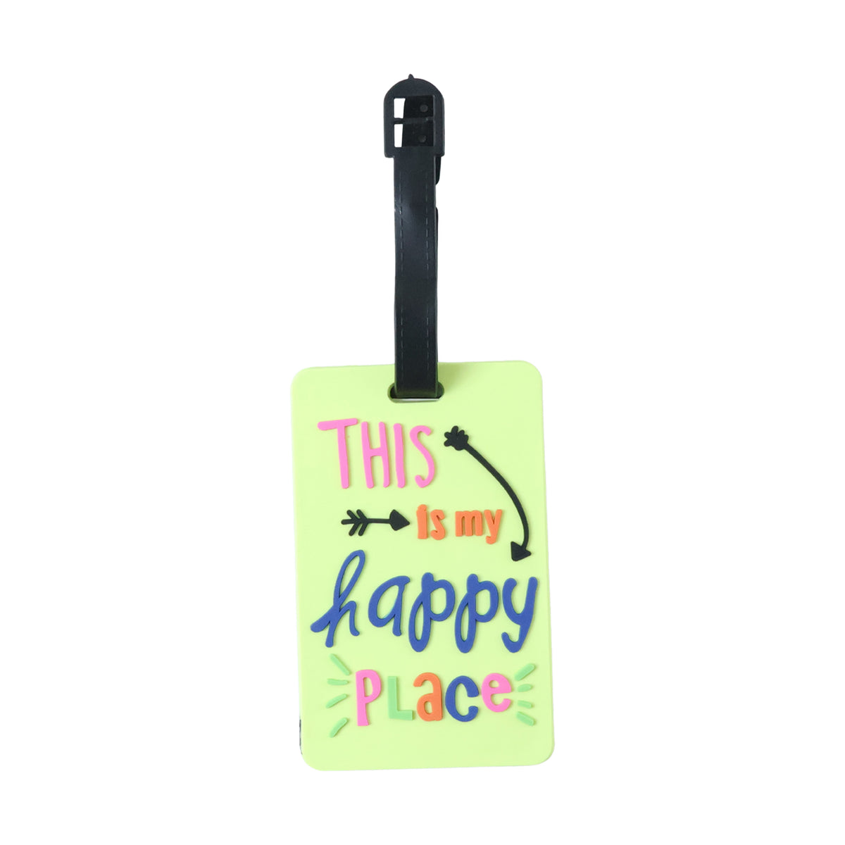 Colorful This Is My Happy Place Travel Identification Luggage Bag Tag (1 Pc)