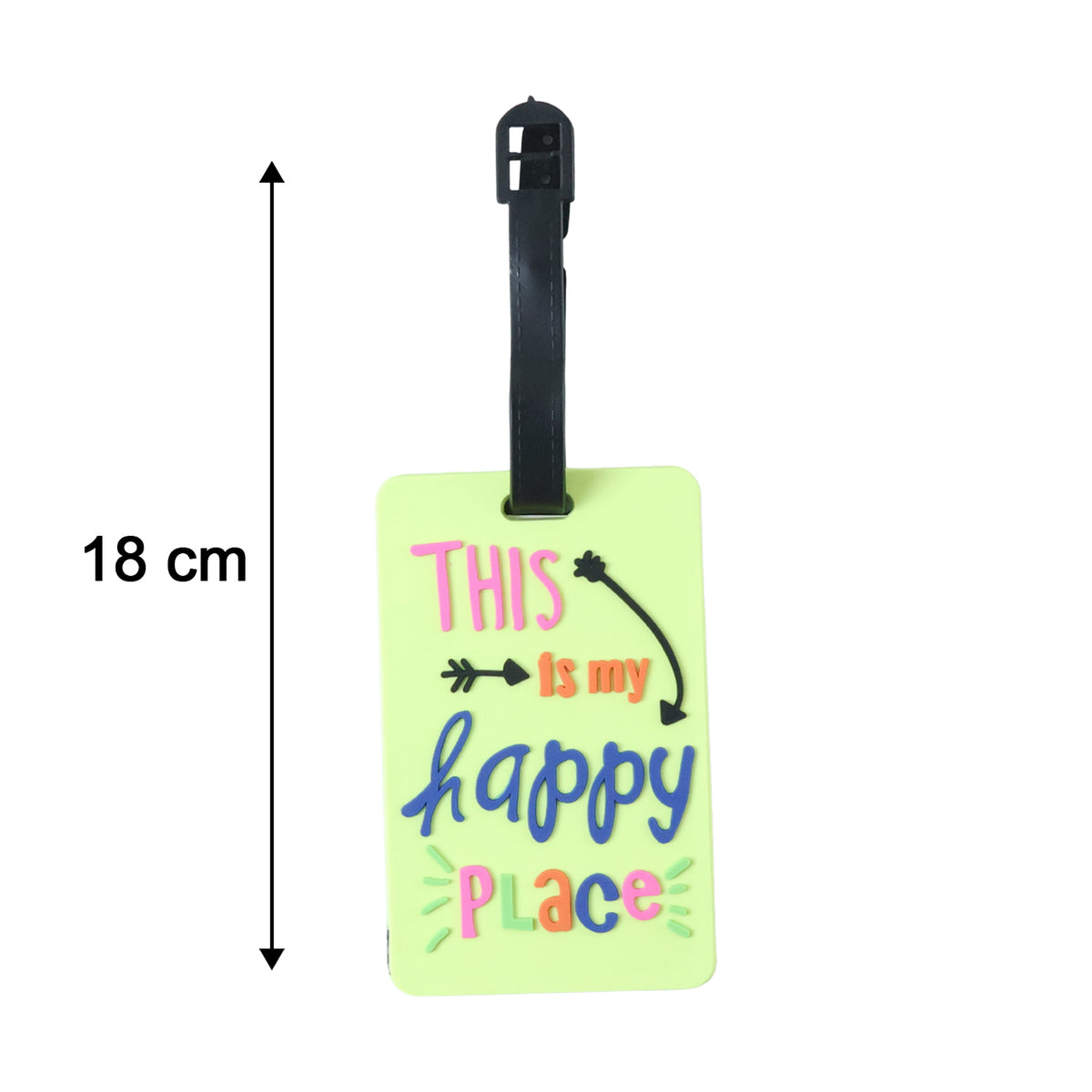 Colorful This Is My Happy Place Travel Identification Luggage Bag Tag (1 Pc)
