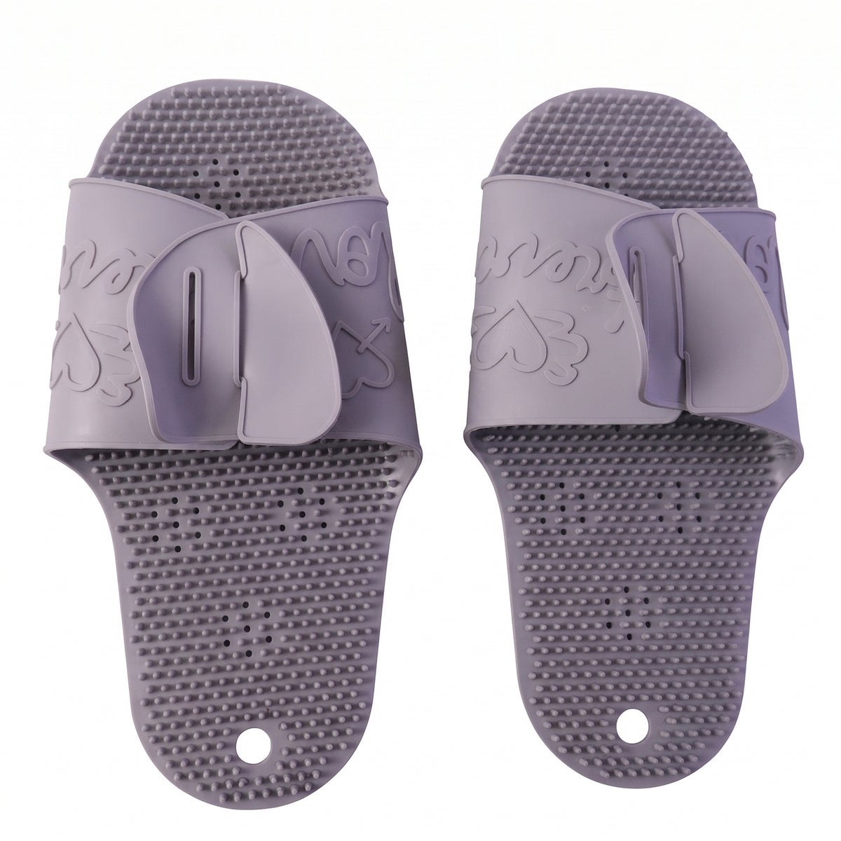 Massage Bath Slippers With Foot Scrubbing Bristles For Daily Bathroom Use (1 Pair)